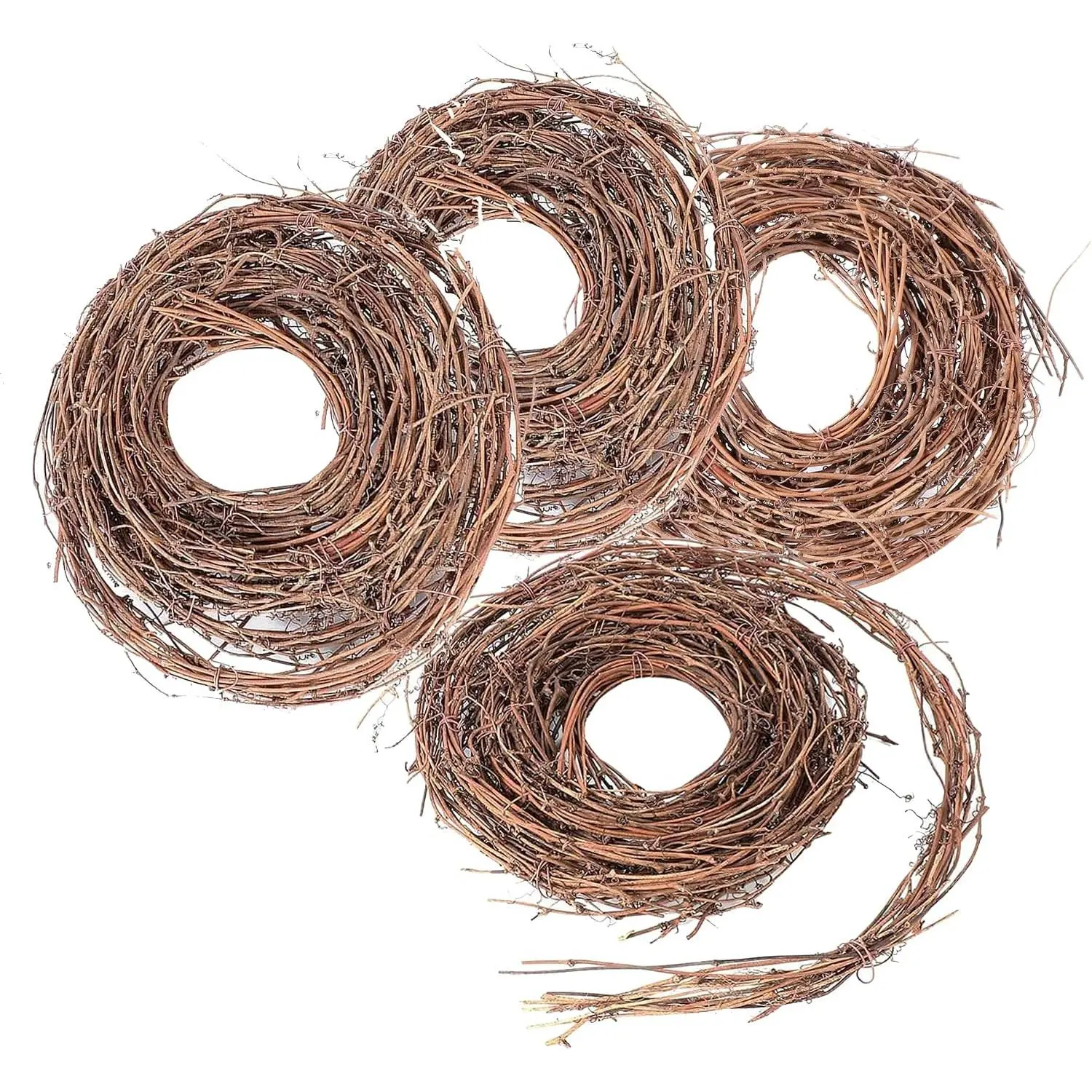 4 Pack 15  DIY Crafts  Grapevine Twig Vine Garland Wreaths for Wedding House Holiday Door Wall Decor