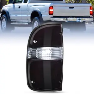 Nilight Driver Side Taillight Assembly - Durable, Dustproof, Shock Resistant, UV Resistant - Compatible with 2001-2004 Toyota Tacoma, Dark Red Housing Rear Lamp Replacement
