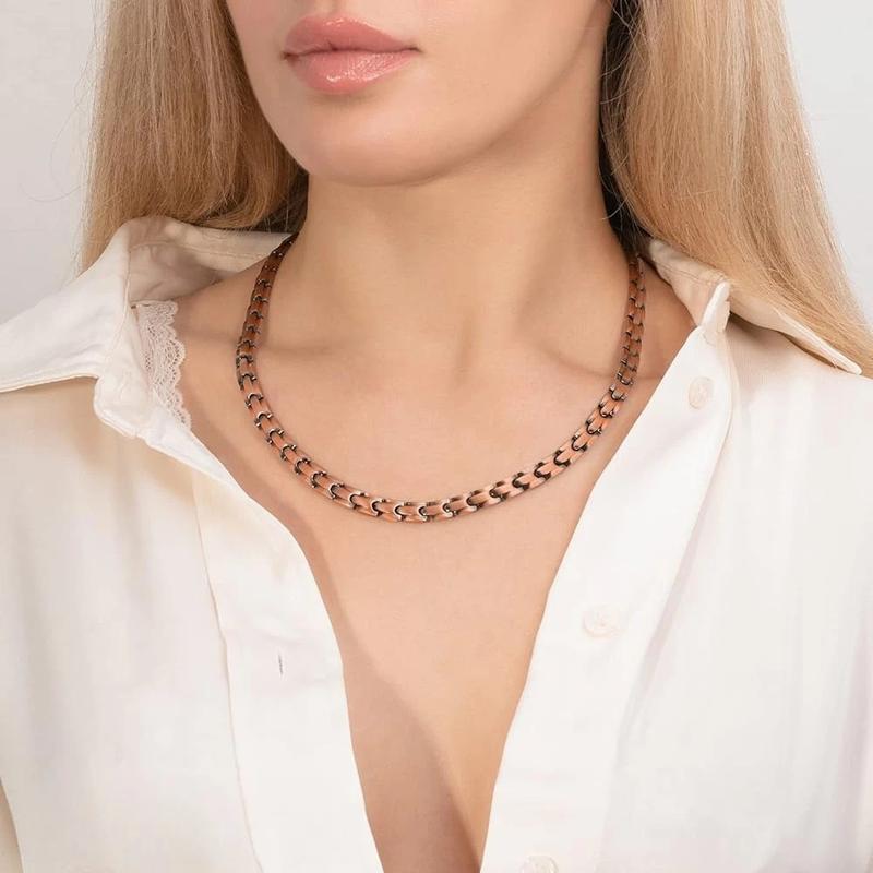 Energy Series Unisex 99% Pure Copper Magnetic Necklace Adjustable Chain Jewelry for Men Women One-Piece Design Gift with Sizing Tool