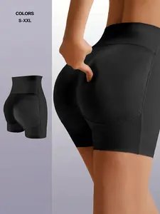 Women's Seamless Butt Lifting Shaping Shorts, High Waist Elastic Waist Skinny Trousers, Casual All Seasons Organic Textile Shapewear