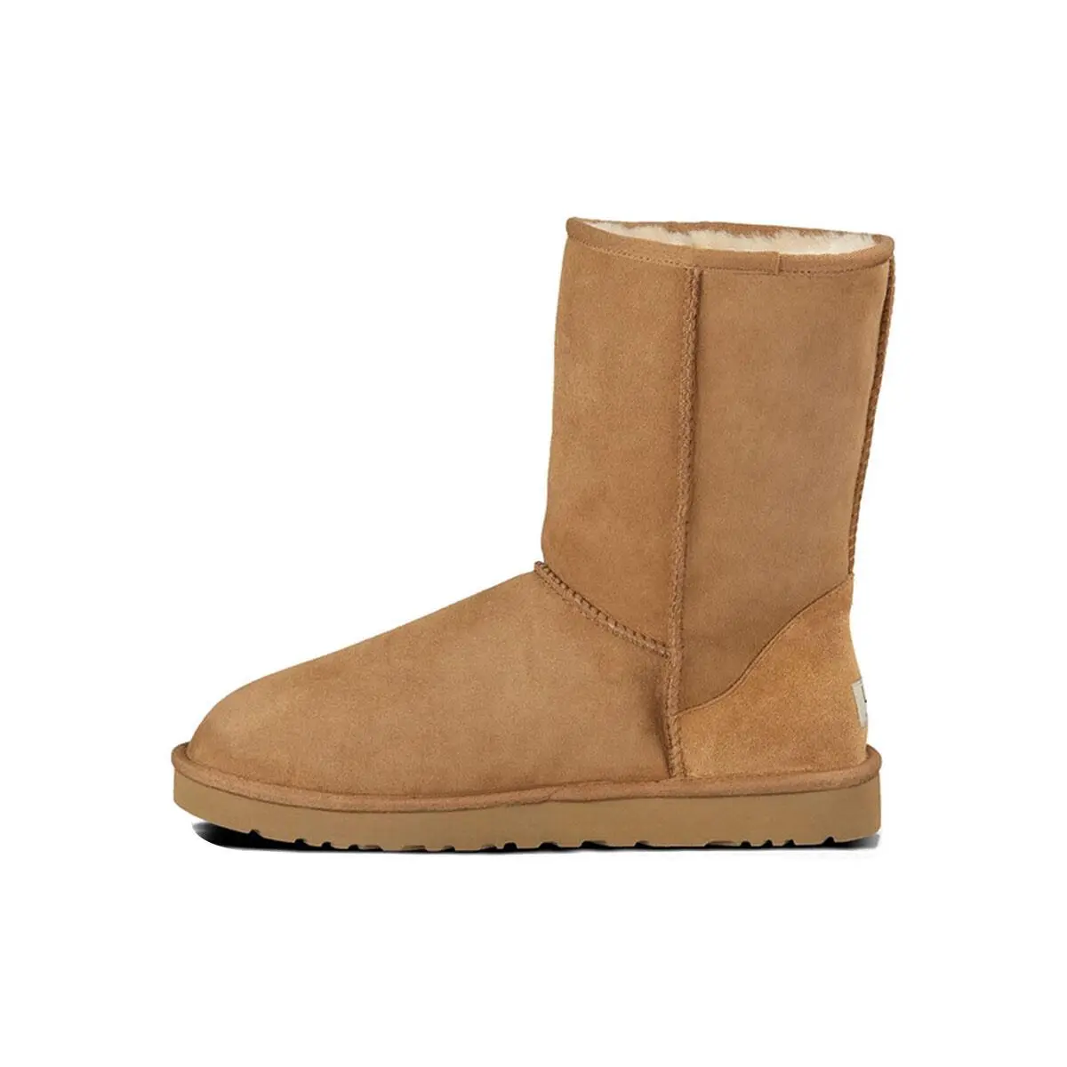 UGG Classic Short Men's Chestnut Brown Sheepskin Snow Boots with Warm Lined, Durable, and Non-Slip Sole Verifiable, with credentials and supporting global authentication