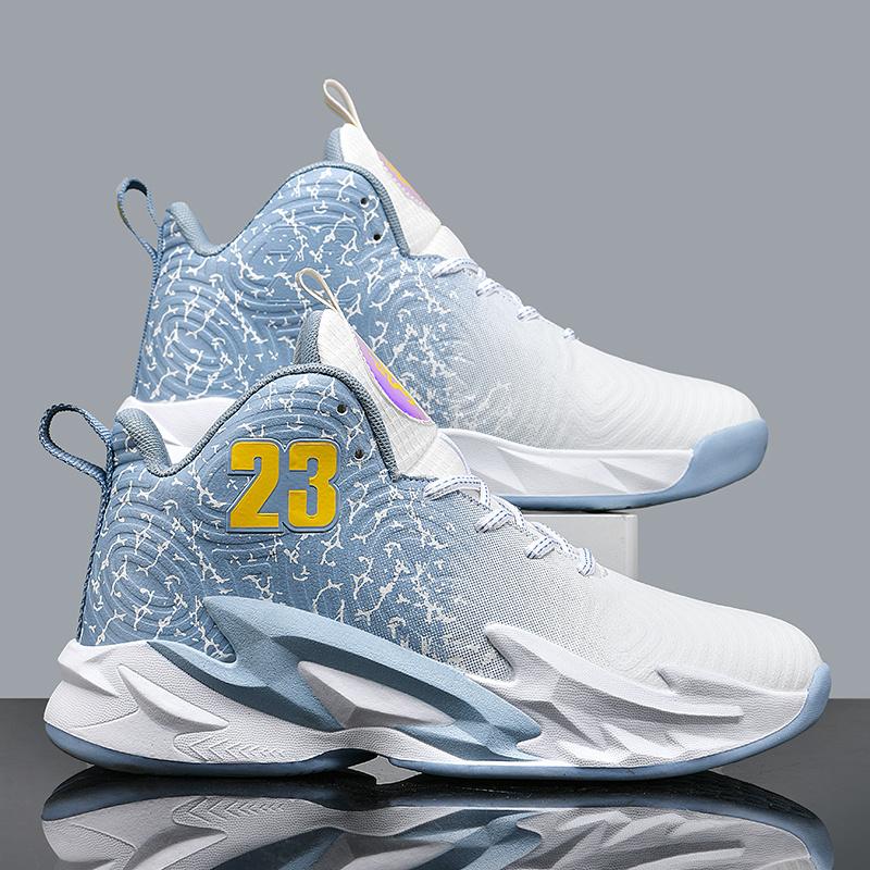 UYCEKK Men'S Gradient Color Basketball Shoes - Breathable Low-Top Sneakers with Shock Absorption, Durable Rubber Sole & Fabric Lining for Training, Running, Outdoor Sports, Basketball Gear, Athletic Footwear, Sleek Sports Design, Cushioned Support