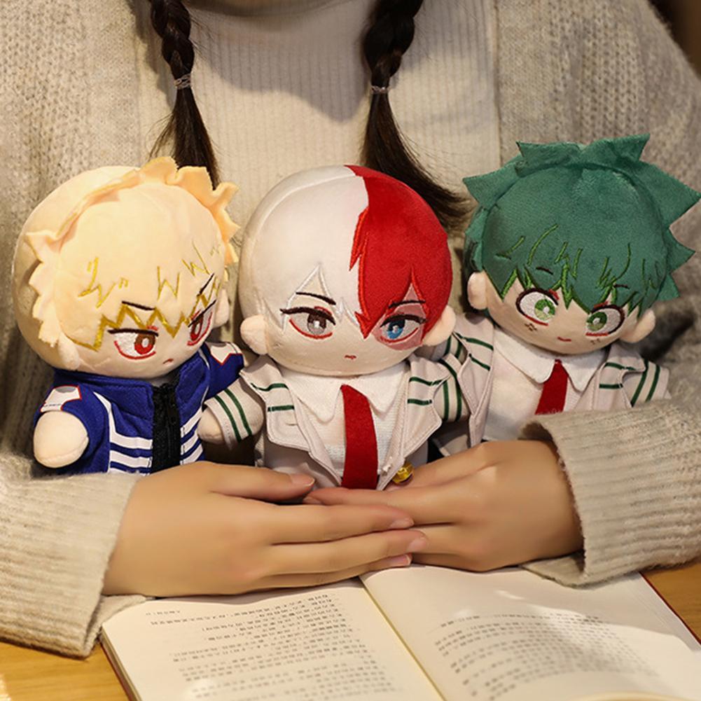 Anime MHA figure Izuku Midoriya Katsuki Bakugou Shoto Todoroki Plush Toys Soft Plush keychain Doll cute sofa pillow Pendant Gift