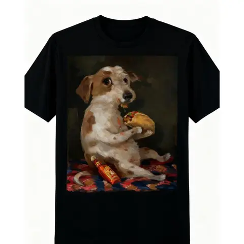Men's Soft Cotton Crew Neck Short-Sleeve Funny T-Shirts Meme Top - Animal & Food-Themed Meme-Ready Tee, Preppy Casual Streetwear, Dog Lover Gift, Unisex Menswear, Going Out Wear