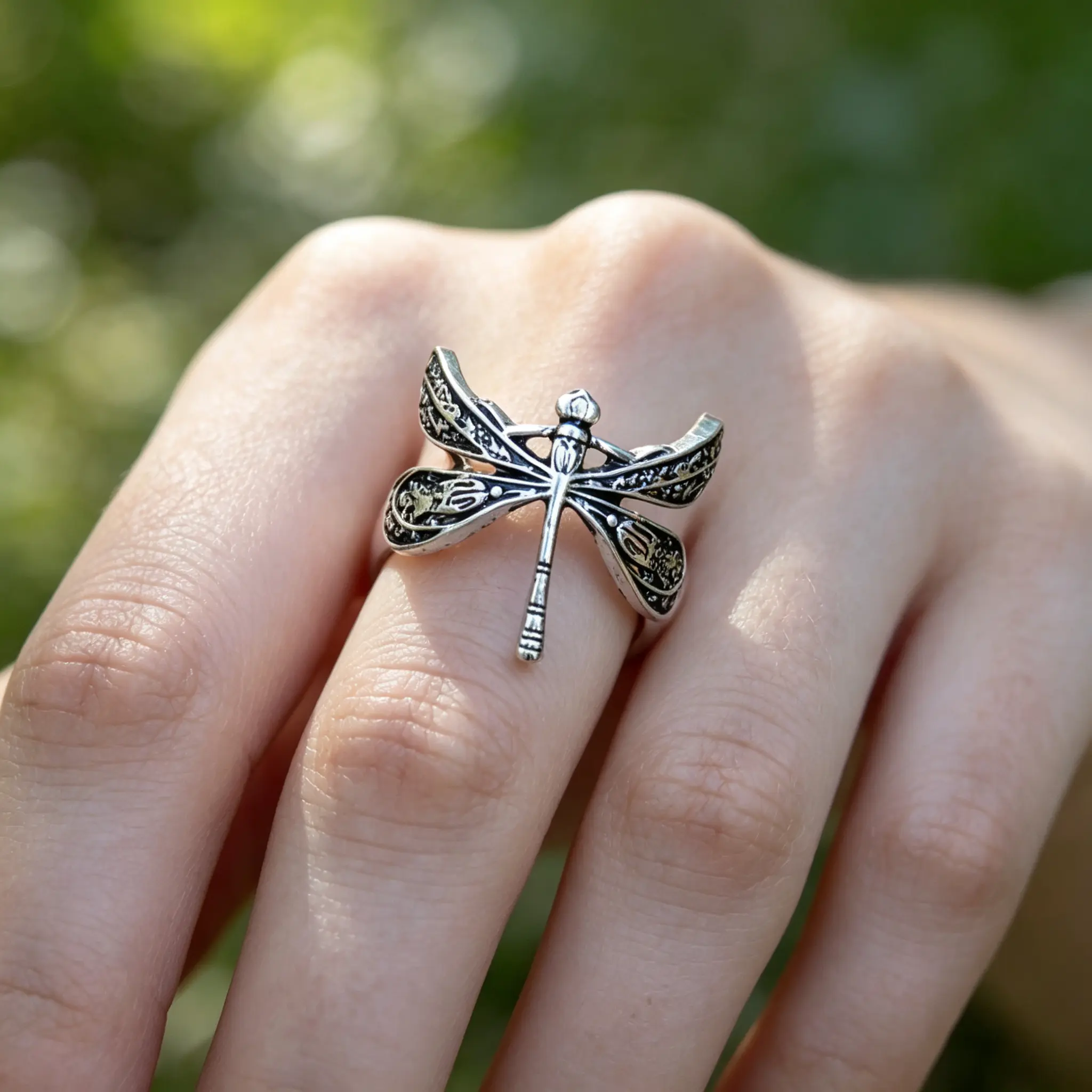 Women’s Elegant Dragonfly Bridal Ring, Delicate Statement Finger Jewelry, Trendy Accessory With Romantic Design, Ideal For Wedding, Engagement And Party Gifting On Special Occasions