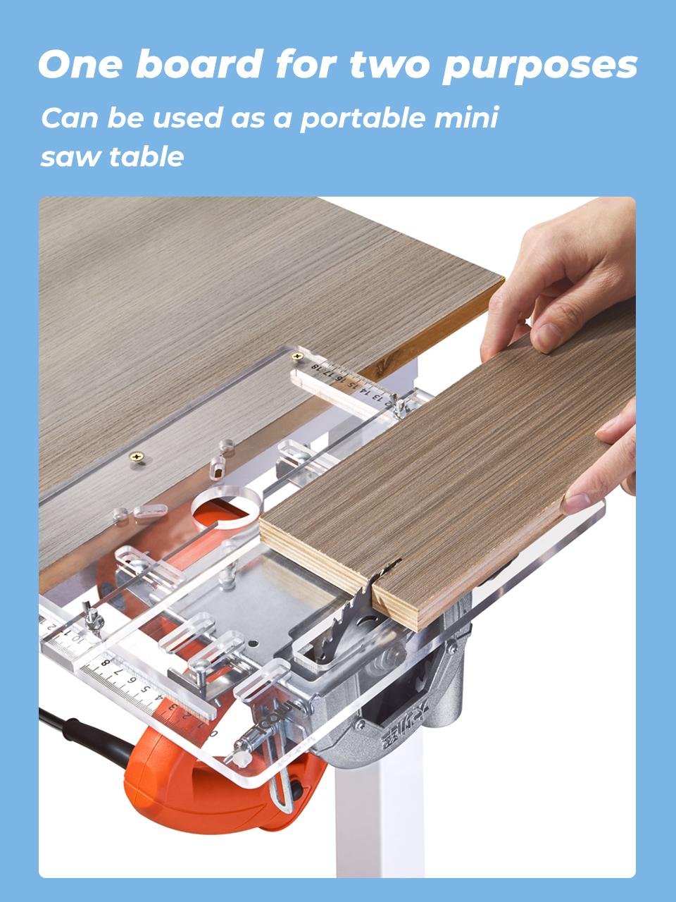 IMBOT Cutting Machine Transparent Base Plate 0.8cm Acrylic Material with High-definition Scale Durable And Wear-Resistant Cutting Machine And Circular Saw Accessories