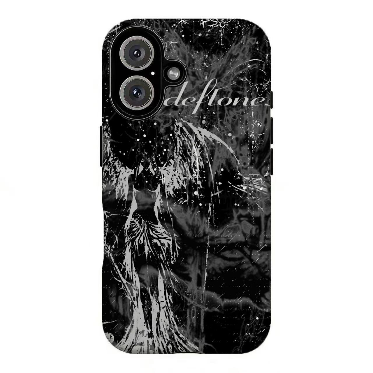 FL-Vintage Deft0nes Collage Phone Case,Dark Y2K Nu Metal Band Tough Case For iPhone 11 12 13 14 15 16 17 Pro Max for Samsung S21 S22 S23 S24 S25 S26-Gift for her/him/fans