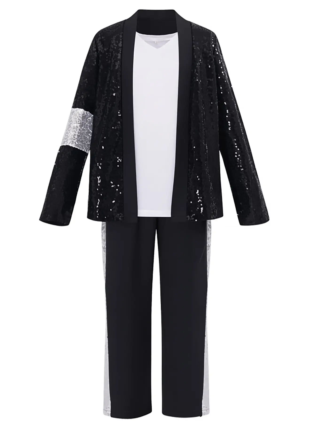 Michael Jackson Singer Performance Cosplay Costume Suit, Tap Dance Mj Dance Show Set, Clothes, Perfect for Halloween Parties, Events, Gatherings and Celebrations