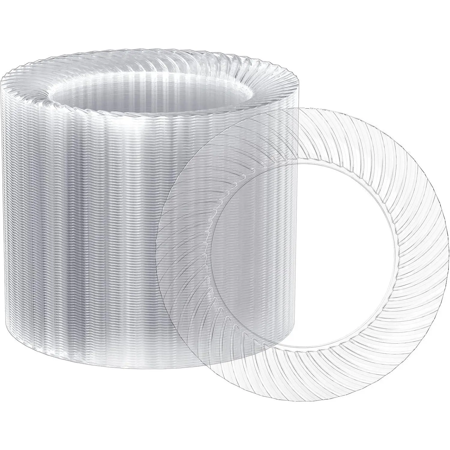 7 Inch Clear Plastic Plates, 100 Count Disposable Heavy Duty Salad Dessert Plates, Premium Hard Plastic for Weddings, Parties & Events