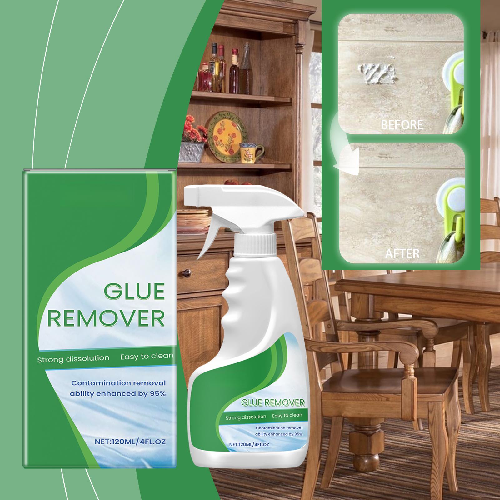 Adhesive Remover Spray for Home Glass Window Sticker Residue Cleaner Multi Surface Glue Remover Odorless Fast Acting Spray Bottle