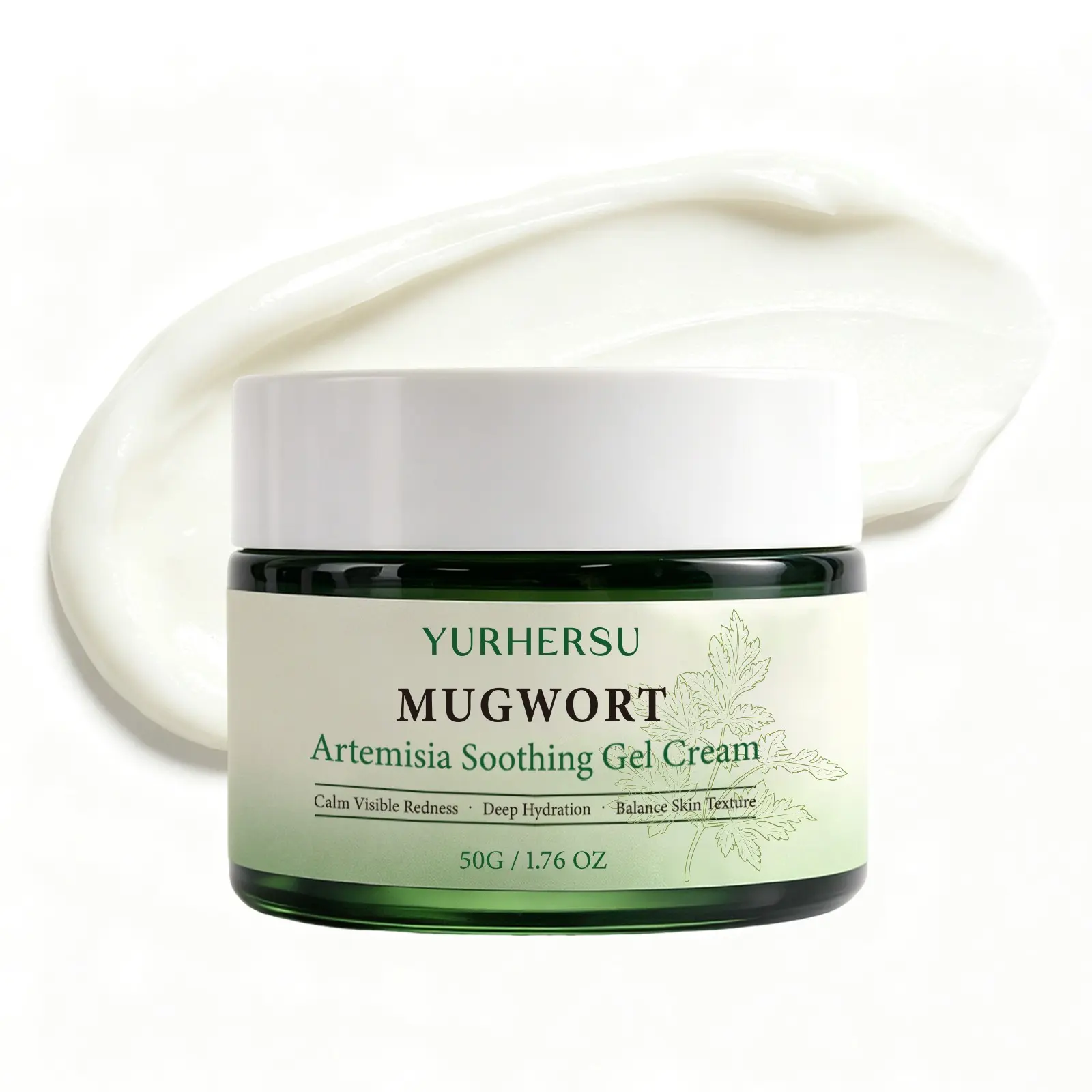 Artemisia Soothing Gel Cream Moisturizer | Calming, Hydrating Face Cream with Centella Asiatica & Niacinamide for Soothing Redness | Suitable for Sensitive Skin & Acne‑Prone Skin | Vegan