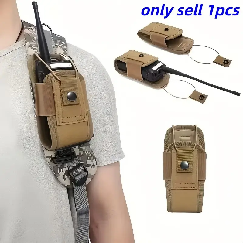 Outdoor Tactical Radio Storage Bag, Multi-Function Phone Case, Tactical Waist Pack Protector, Handheld Radio Bag, Ideal for Radio Storage