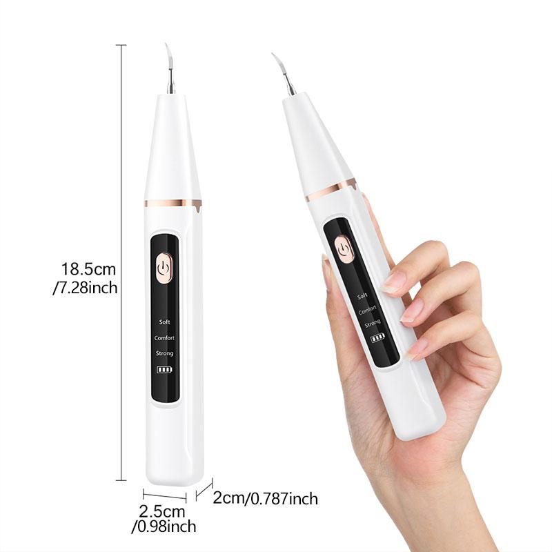 Ultrasonic Dental Cleaner Electric Tooth Cleaning Tool, Adjustable 3 Modes LED Light Fresh Breath Oral Hygiene Home Use