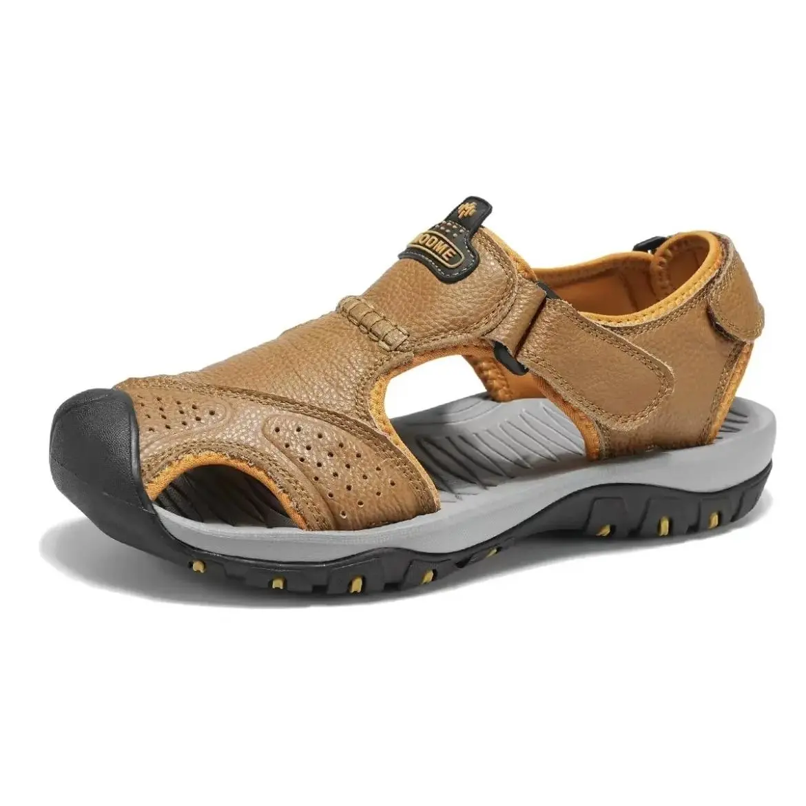 Men's Closed Toe Trail Sandals, Sporty Water Resistant Walking Shoe with Adjustable Straps and Non-Slip Sole for Hiking, Sandal Footwear, Sporty Sandals