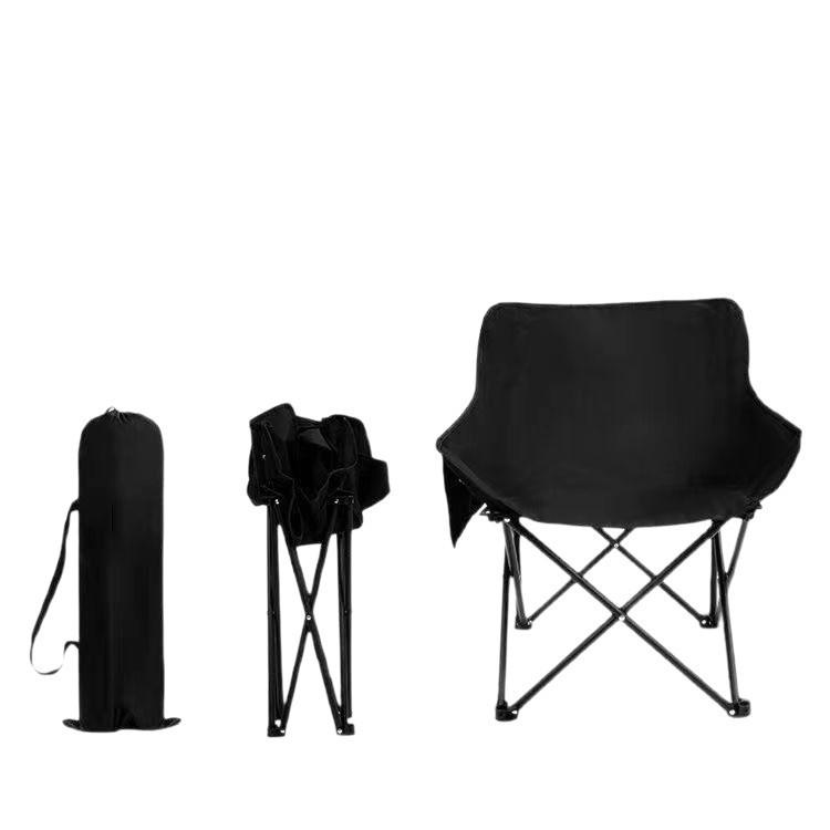 Folding Portable Moon Chair Lazy Chair Outdoor Field Camping Table and Chair Leisure Backrest Ultra Light Chair Fishing Stool