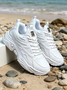 Men's Simple Mesh Running Shoes, Soft Cloud Lining, Lightweight Durable Sole, All-Season Versatile, Ideal for Casual Wear, Outdoor Jogging, Daily Office