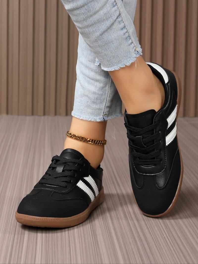 Women's Fashionable Lace Up Platform Sneakers, Casual Comfortable Sports Shoes for Daily Wear, Female All-match Round Toe Shoes for Daily Wear, Trendy Walking Sneaker