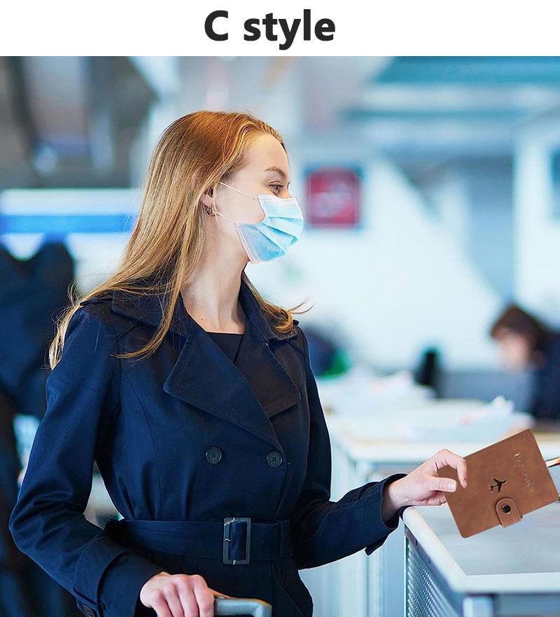 Leather Passport Holder Covers Case Waterproof Travel Credit Card Wallet Cute Passport Book for Women/Men Buckle Passport Cover