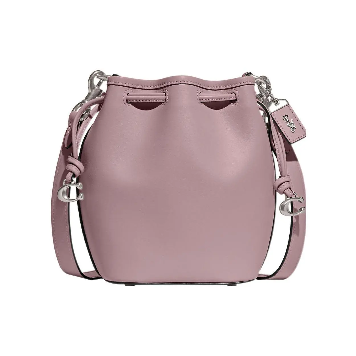 COACH Camila 17 Small Crossbody Bag for Women, Solid Purple Leather with Horse-and-Carriage Logo Charm