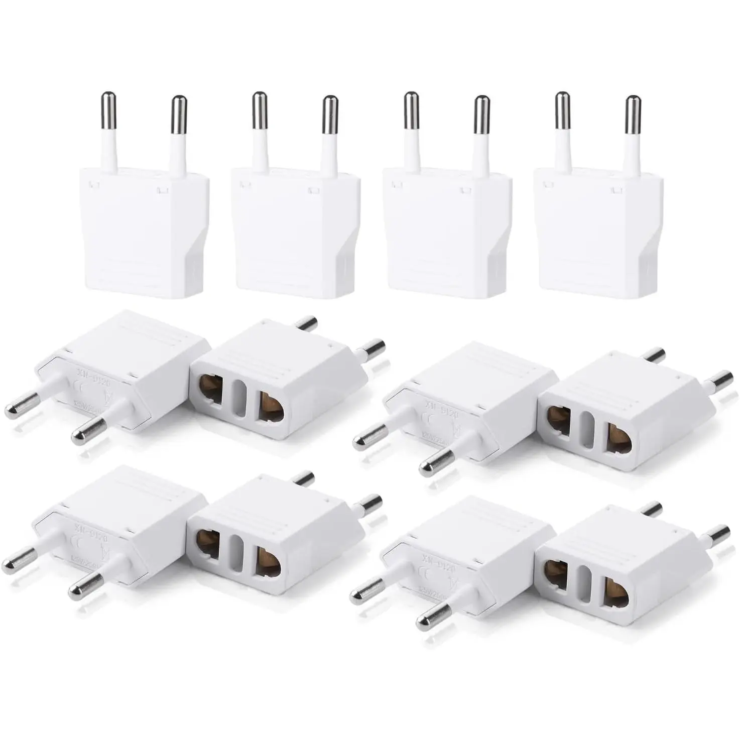 - European Travel Plug Adapter, 3 Pack,  to  Plug Adapter Type C, Outlet Converter,  to , , Spain, , France, EU