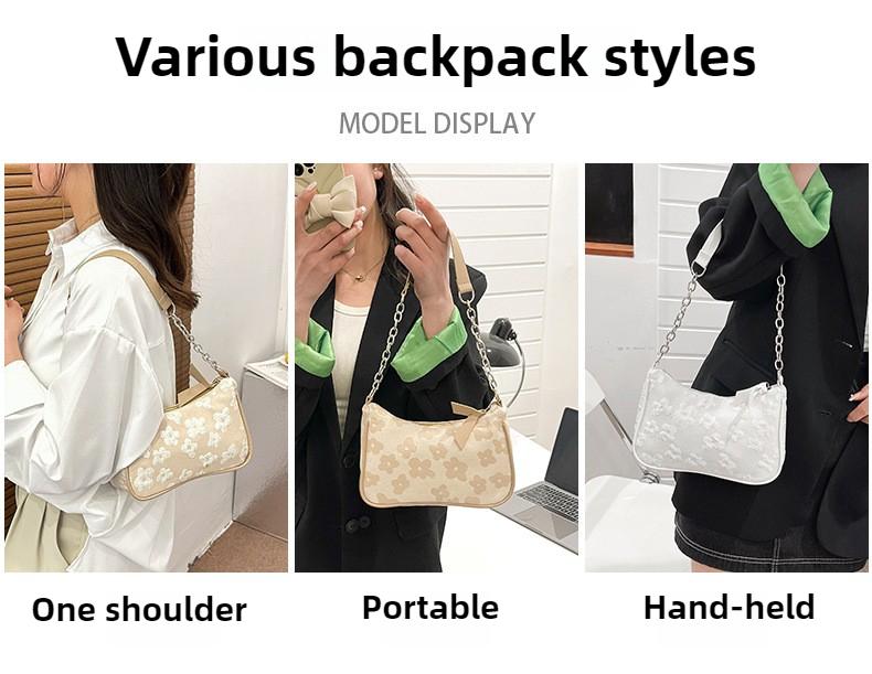 Fashion Felt Shoulder Bags for Women Small Casual Underarm Bag Female Hand Crossbody Bags for Women