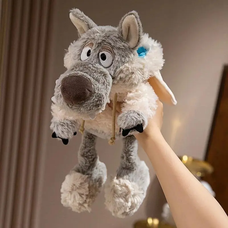 Cute Wolves Stuffed Plush Toy - High-Quality, Clothes-Adorned, Perfect Gift for Kids, Ideal for Birthday Decor