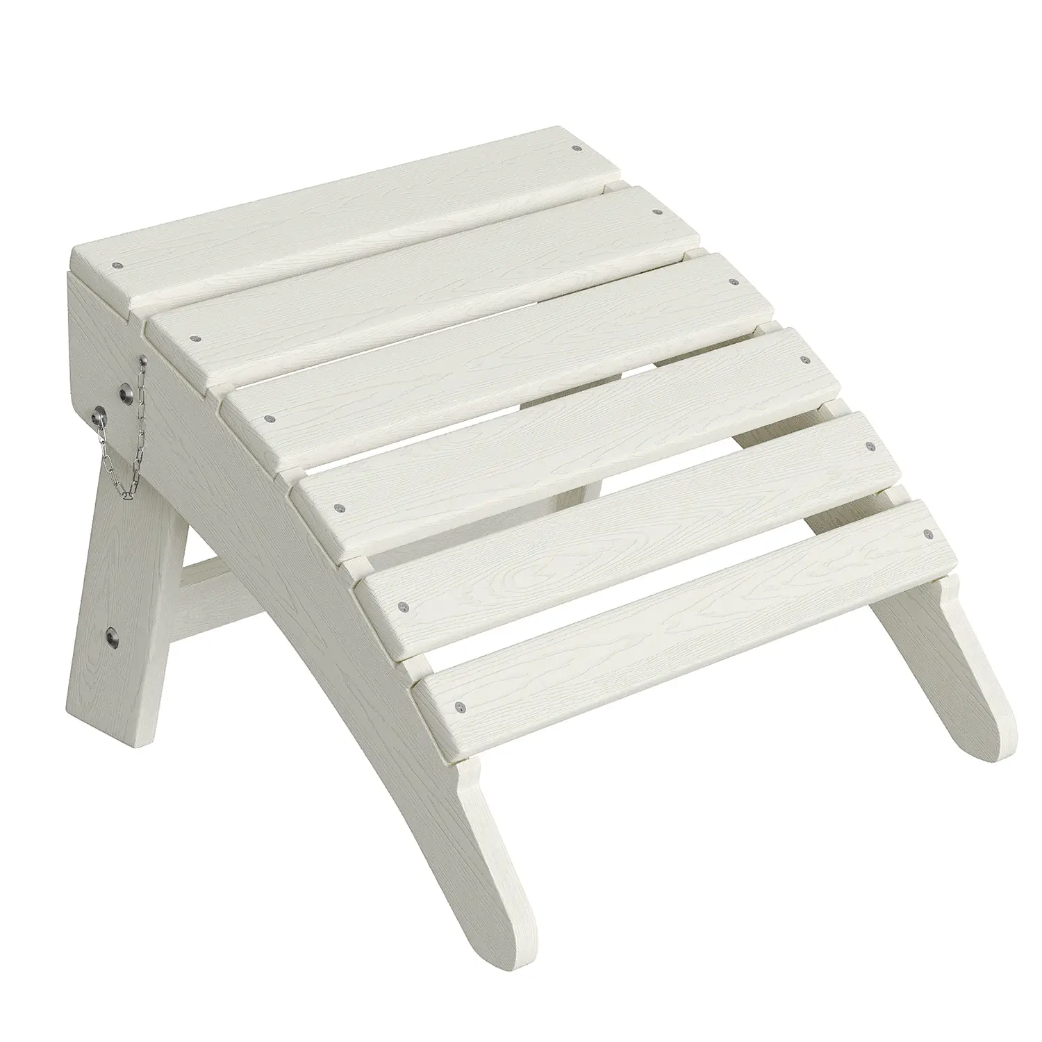 Weather-Resistant Folding HDPE Adirondack Ottoman, Outdoor Footrest Footstool for Patio, Deck, Poolside & Backyard, Navy Blue, 1 Piece