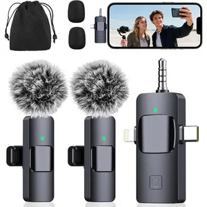 3-in-1 Microphone for , Android, Camera,  Microphones, Mini Microphone, Lapel Mic with Noise Reduction,  Clear Sound & 7H  for Recording, YouTube, Podcast