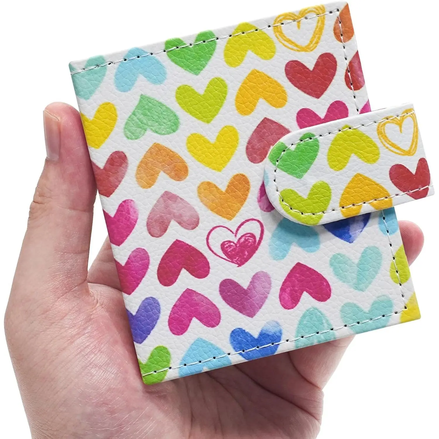 Mini Photo Album for 2x3 Inch Films, 52 Pockets Small Album Book for  Instax Mini &   Photos, Faux Leather Pocket Size Album, Full of Heart