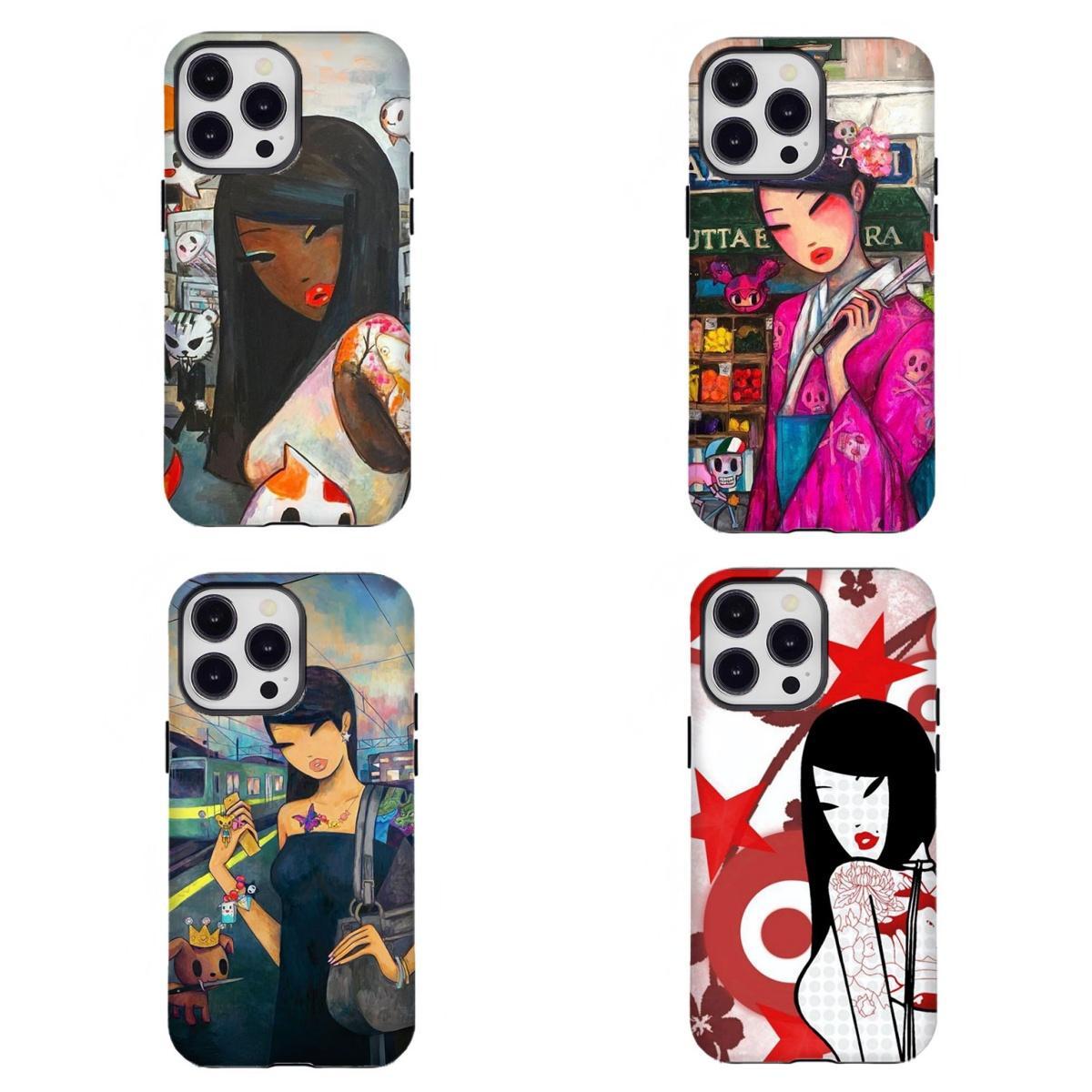 Y2k Fashion T-To.ki.doki girl Phone Case Brown Skin Girl Phone Case Compatible for Y2k Fashion T-To.ki.doki girl Phone Case Brown Skin Girl Phone Case Compatible for
