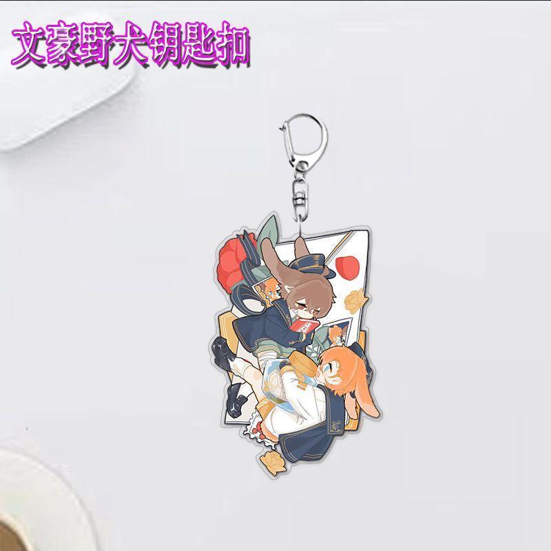 3Pcs Anime Osamu Dazai‌ Nakahara Chuuya Laminated Acrylic Pendant Lolita Bag Accessories Women Fans Birthday Gifts