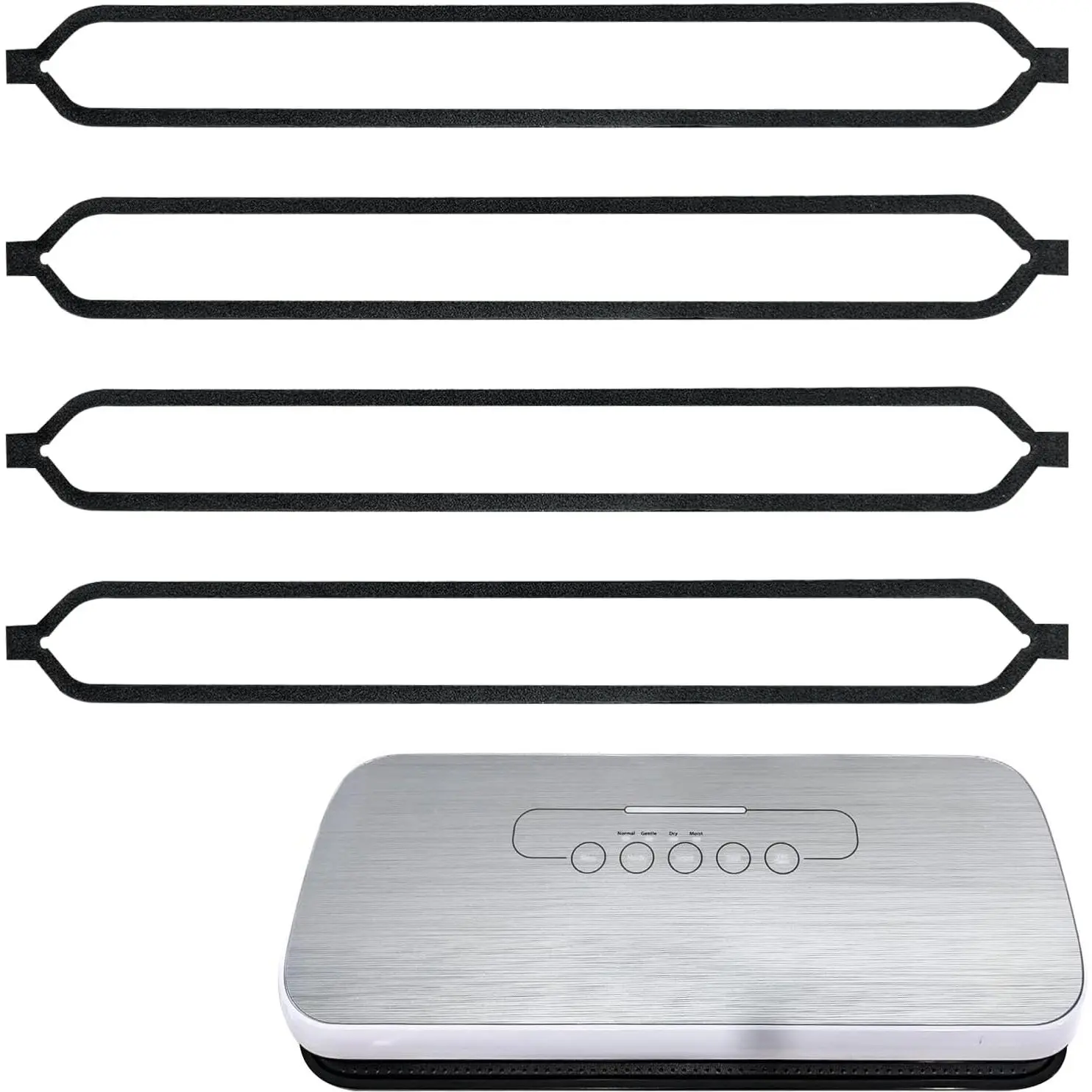 4 Pack   Gaskets compatible with  Vacuum Sealer Machine,Applies to  PKVS Automatic Vacuum Series Sealers
