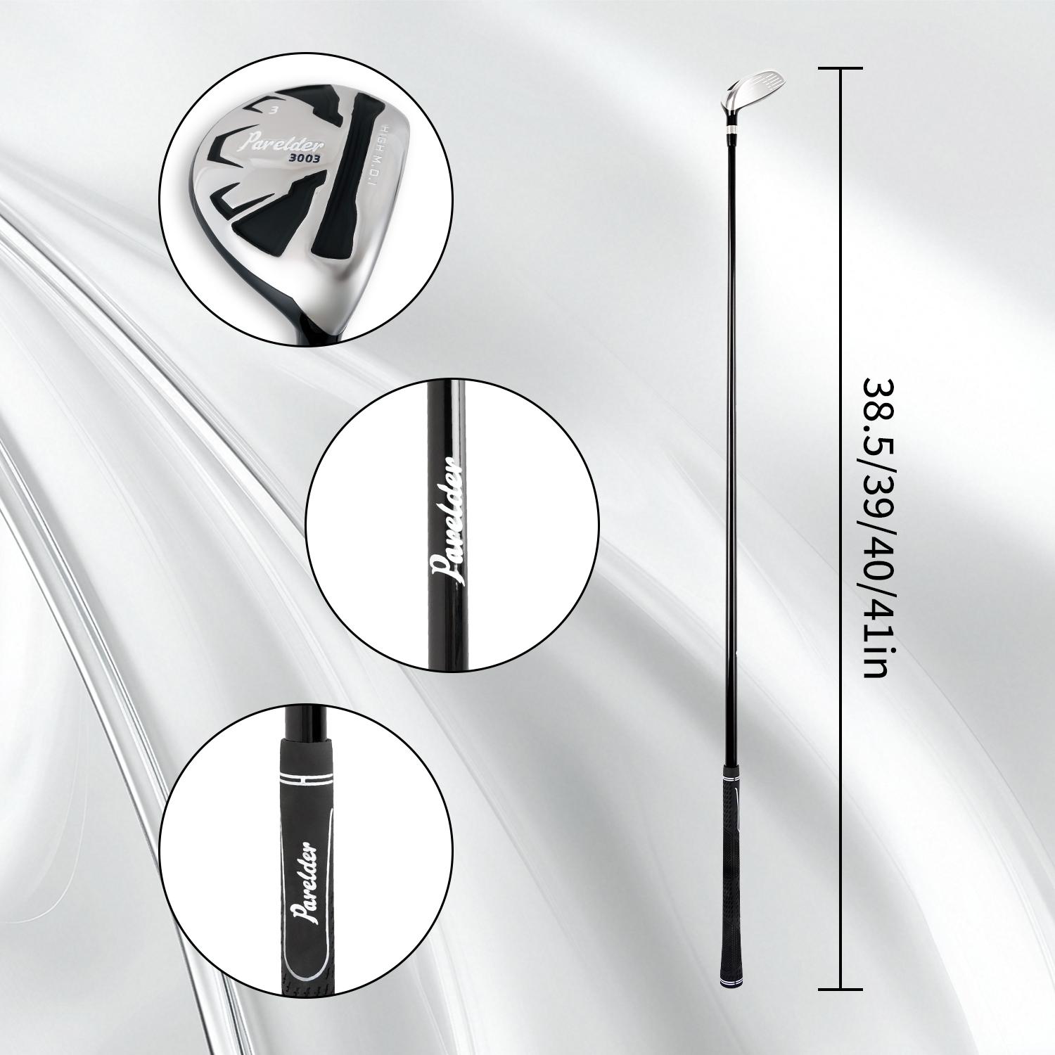 WUDAY Men's right hand Golf Hybrid Loft (17°/20°/23°/26°)| S/R Flex with Premium Rubber Grips and Carbon Fiber Shaft| Aerodynamic Design for Max Distance & Forgiveness Golf Equipment