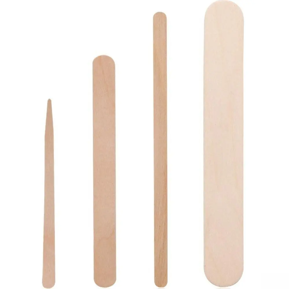 Aesthetic 400 Count Disposable Wooden Wax Applicator Sticks 4 Styles, Multi-Purpose Wax Spatulas for Eyebrow Facial & Full Body Hair Removal Salon & Home Use, Body Care, Smooth