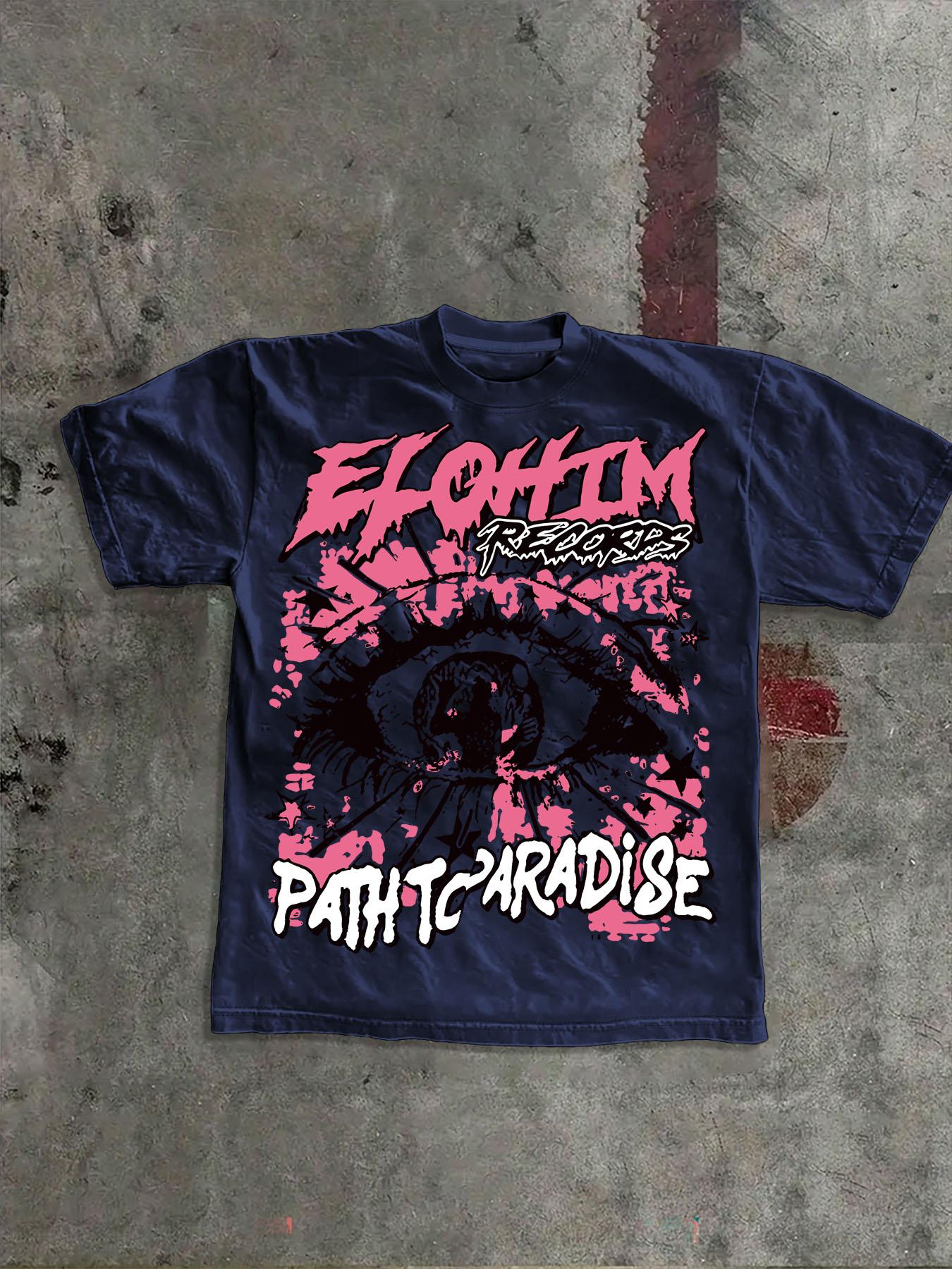 Unisex Short Sleeve T-Shirt, Casual Fashionable Style for Summer, Loose-Fitting Modern American Streetwear