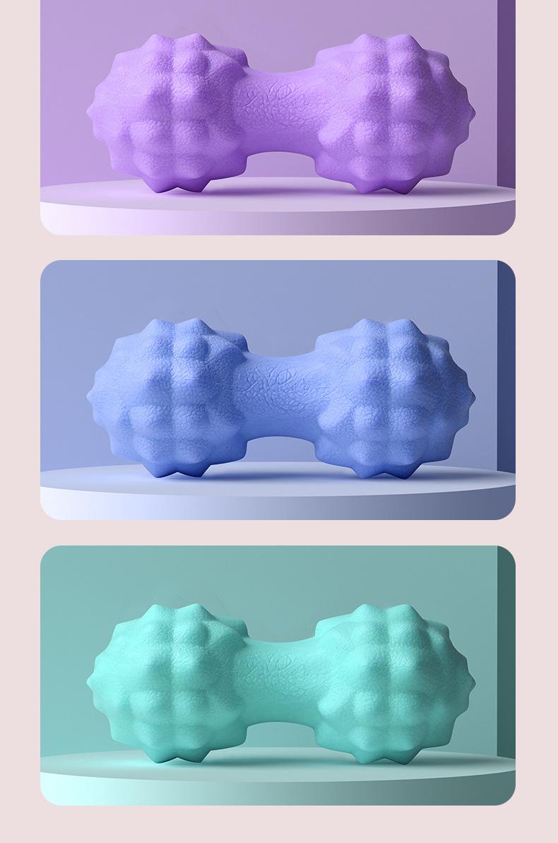 Fascia Ball for Foot Massage & Yoga Fitness TPE Dual Ball Design for Lumbar and Back Muscle Relaxation in Smoky Purple Roland Purple Starry Gray Immersive Black