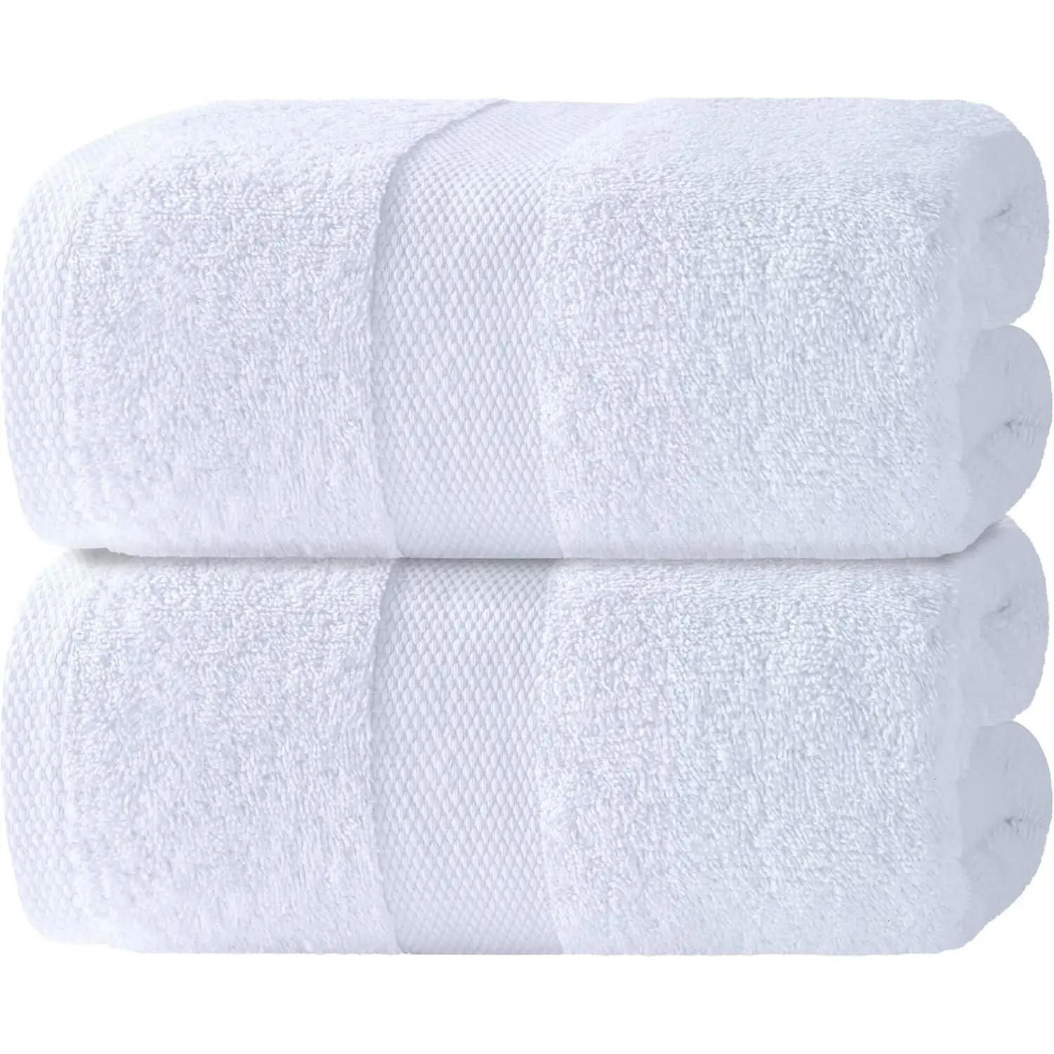 Luxury Soft 650 GSM Cotton Extra Large Bath Sheet Towels 35"x70", 2 Pack White, Highly Absorbent Quick Dry, Hotel Quality Oversized Bath Towels