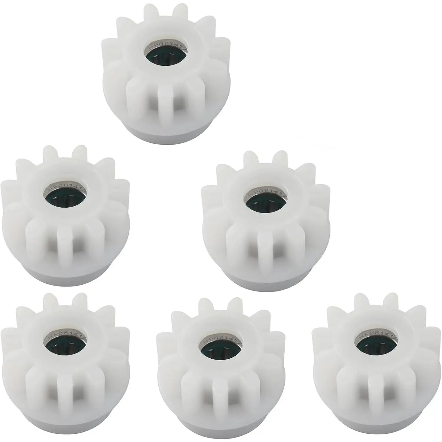 6 Pack Spin Mop Bucket Gear  - Stainless Steel & Plastic White Gears,  Way Clutch Bearing Sprockets for Spin Mop Bucket Repair