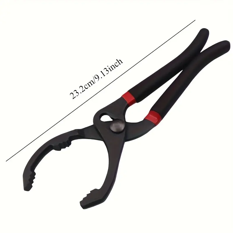 Universal Adjustable Oil Filter Plier Wrench, 23.2cm Oil Filter Disassembly Tool, High Hardness Steel for Car Engine Oil Replacement