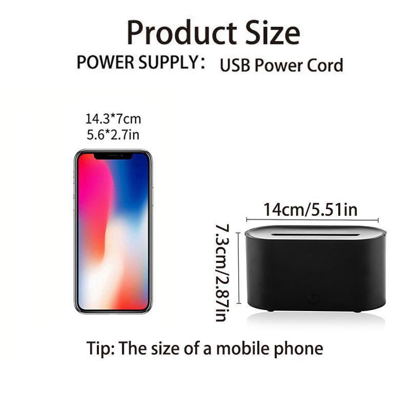 USB Powered Dual Function Aromatherapy Diffuser, Flame Design Air Humidifier with Timer & Auto Shut-Off Function, Home & Bedroom Humidifier, Usb Humidifier Machine