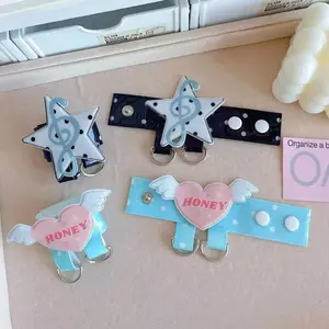 Wings Polka Dot Extension Buckle for Bag Anti-Lost Backpack Clip Charm Simple Versatile Protective Fastener Keychain Pendant