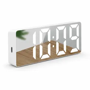 🏠 Digital Clock LED Alarm Clock, Mirror Display Bedroom Clock with Adjustable Brightness, Snooze Function, 12/24 Hour Format for Home, Office & Dorm