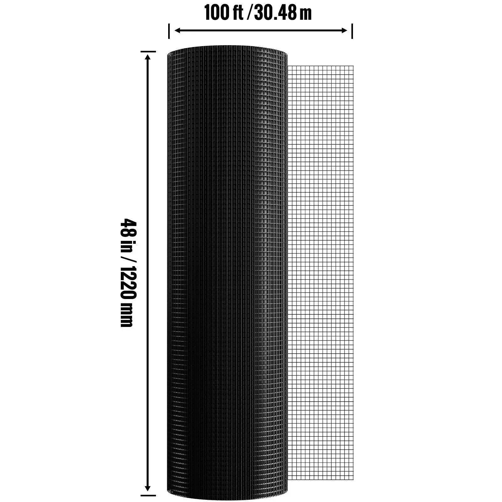 【SummerFinds】ZESHANGUS Hardware Cloth,  48'' x 100' Galvanized Wire Mesh Roll, 19 Gauge Chicken Wire Fence Roll, Vinyl Coating Metal Wire Mesh for Chicken Coop Barrier, Rabbit Snake Fences, Poultry Enclosures