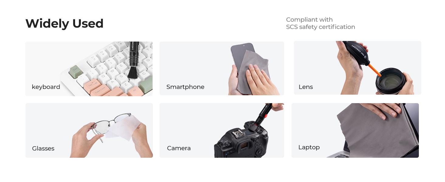 K&F CONCEPT 15-1 Professional Cleaning Kit for DSLR Cameras and Sensitive Electronics, Bundle with Lens Cleaner - Camera Accessories & Photography Accessorie for DSLR Camera Lens Filter Cell Phones