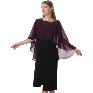 Capelets for women Chiffon Cape Shawls and Wraps for Evening Dress Wedding Capes Cover Up