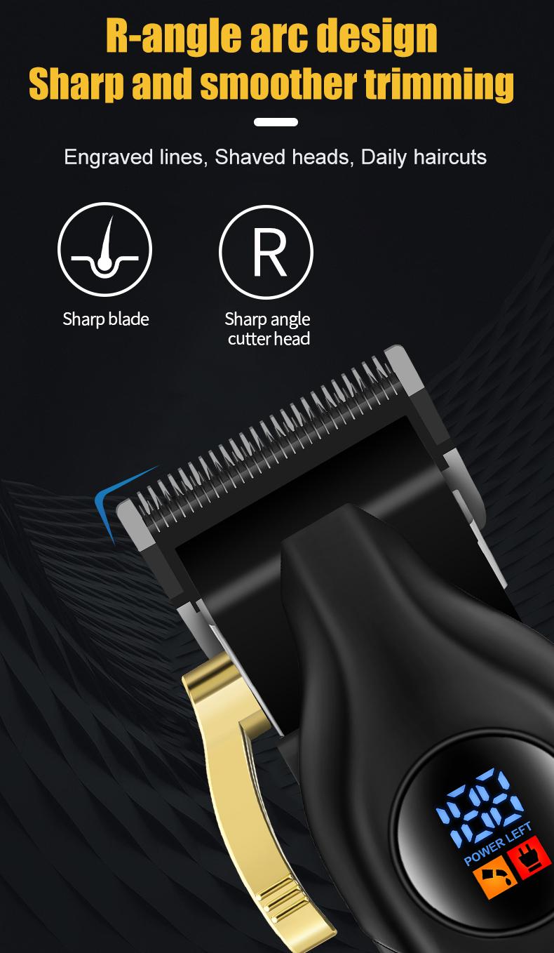 Professional Wireless Hair Clipper Set, Adjustable Accessories, Home Use Salon Quality, Men's Grooming Kit, Ideal Gift for Him