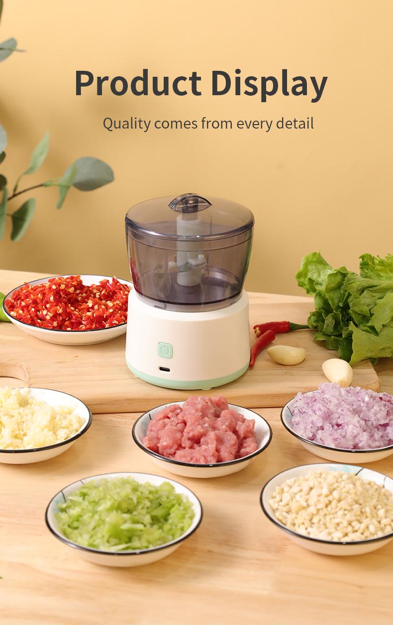 Multifunctional Food Processor - Cordless Electric Meat & Vegetable Grinder, Chopper, Meat Grinder, Dicer - Portable Mini Food Machine