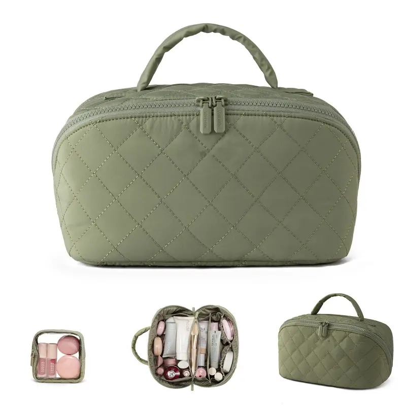 Portable Makeup Bag, Large Capacity Handheld Makeup Brush Storage Bag, High end Travel Toilet Bag, Makeup Pouch, Portable Cosmetic Bag, Cosmetics Bag, Cosmetic Pouches