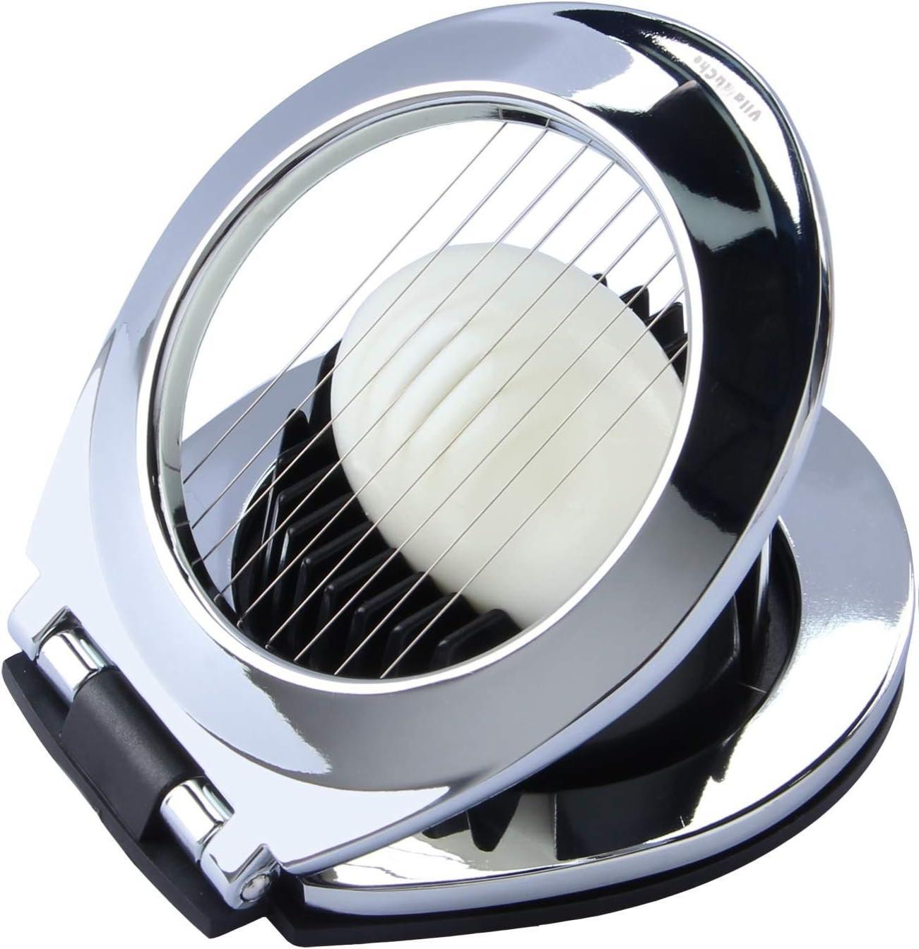 Multi Function Stainless Steel Egg Slicer Hard Boiled Eggs Dishwasher Safe Heavy Duty Egg Cutter Kitchen Helper