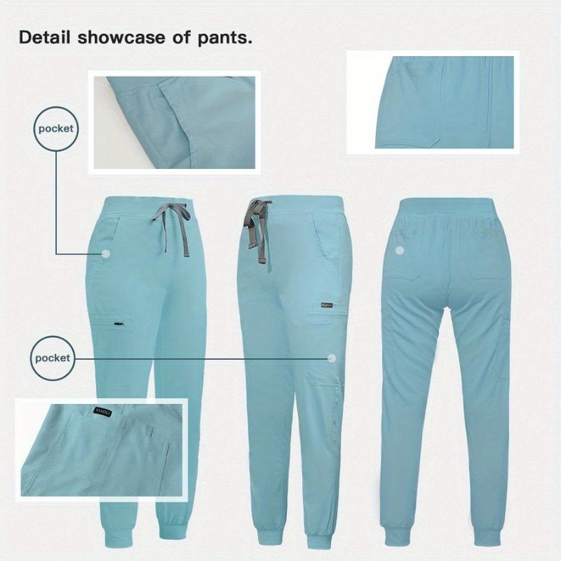 Elastic Clinic Beauty Salon Nurse Uniforms Large Size Men and Women Same Solid Color Work Clothes High Quality